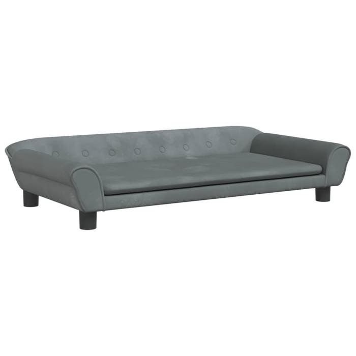 VidaXL Canapé pour enfants gris foncé 100x50x26 cm velours, mini canapé, mini canapé-chaise, mini canapé pour enfants, 3196395