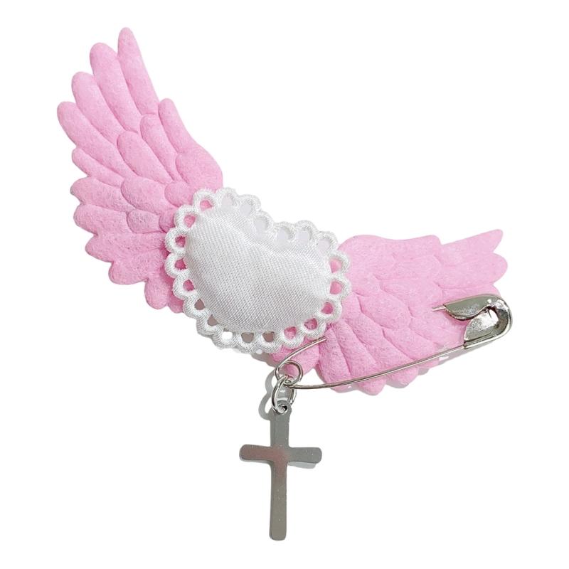 

Stylish Hairpin With Soft Padded Wing Delicate Metalwork Hairpin Animen Style Hair Clip For Casual Or Prom Occasion розовый