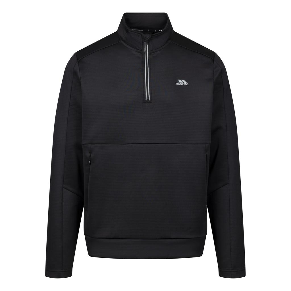 Trespass Mens Jay Quarter Zip Long-Sleeved Top