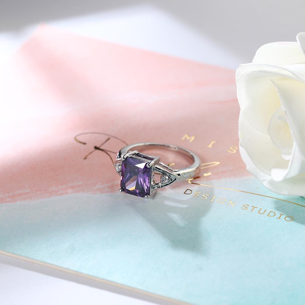 Gold-Plated Colorful Crystal Ring with Diamonds and Tourmaline Zircon Accents