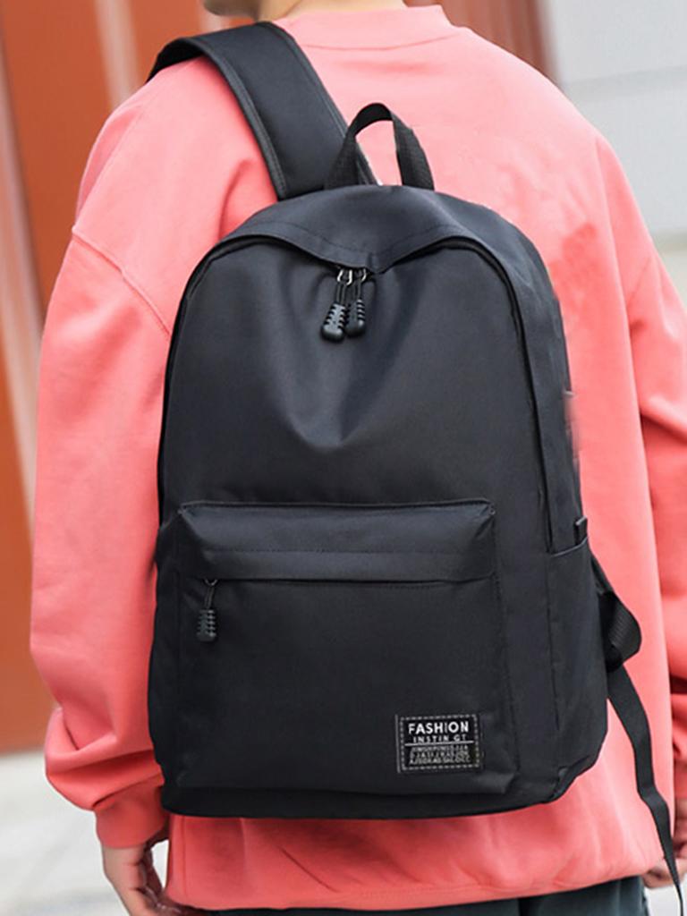 Simple Shoulder Bag For Men, Korean Style Backpack, Large Capacity School Bag, Computer Travel Bag