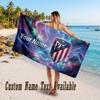 Atletico Madrid FC Design Beach Towel Custom Text Large Towel for Beach Vacation