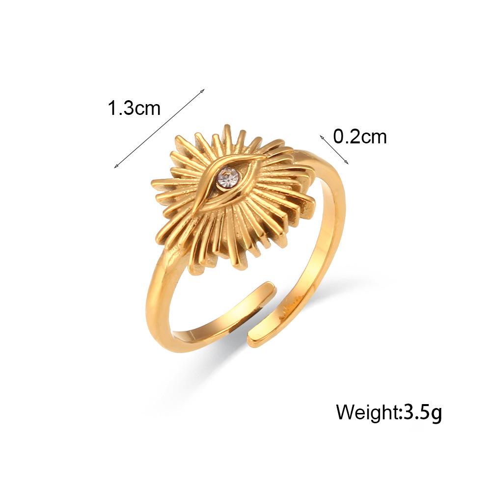 Nieuwe Modieuze Gepersonaliseerde Mode Ring Sieraden Duivels Oog Open Ring