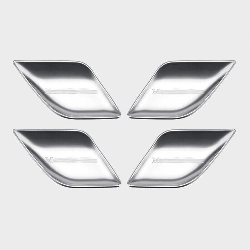 Fit For Benz EQE EQS - Silver Titanium Inner Door Bowl Cover Trim 4PCS