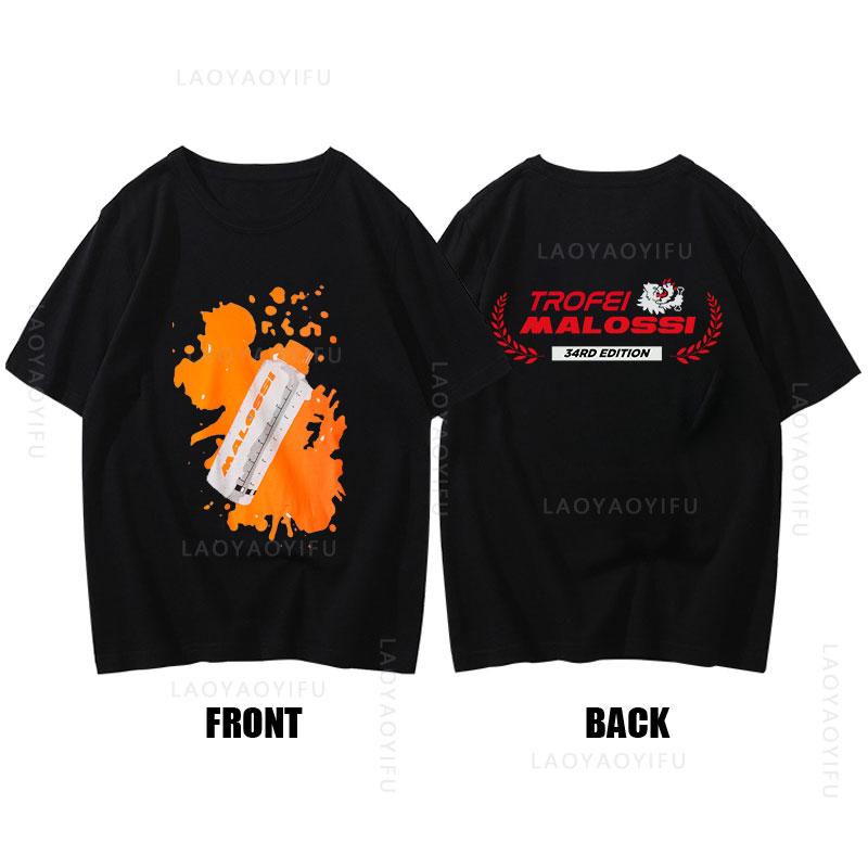 Gorąca Sprzedaż Nowa Moda Motyw Malossi 100%Bawełna Letnia Odzież Uliczna Krótki Rękaw T-Shirt Y2k Śmieszna Koszulka Unisex Graficzna Siłownia