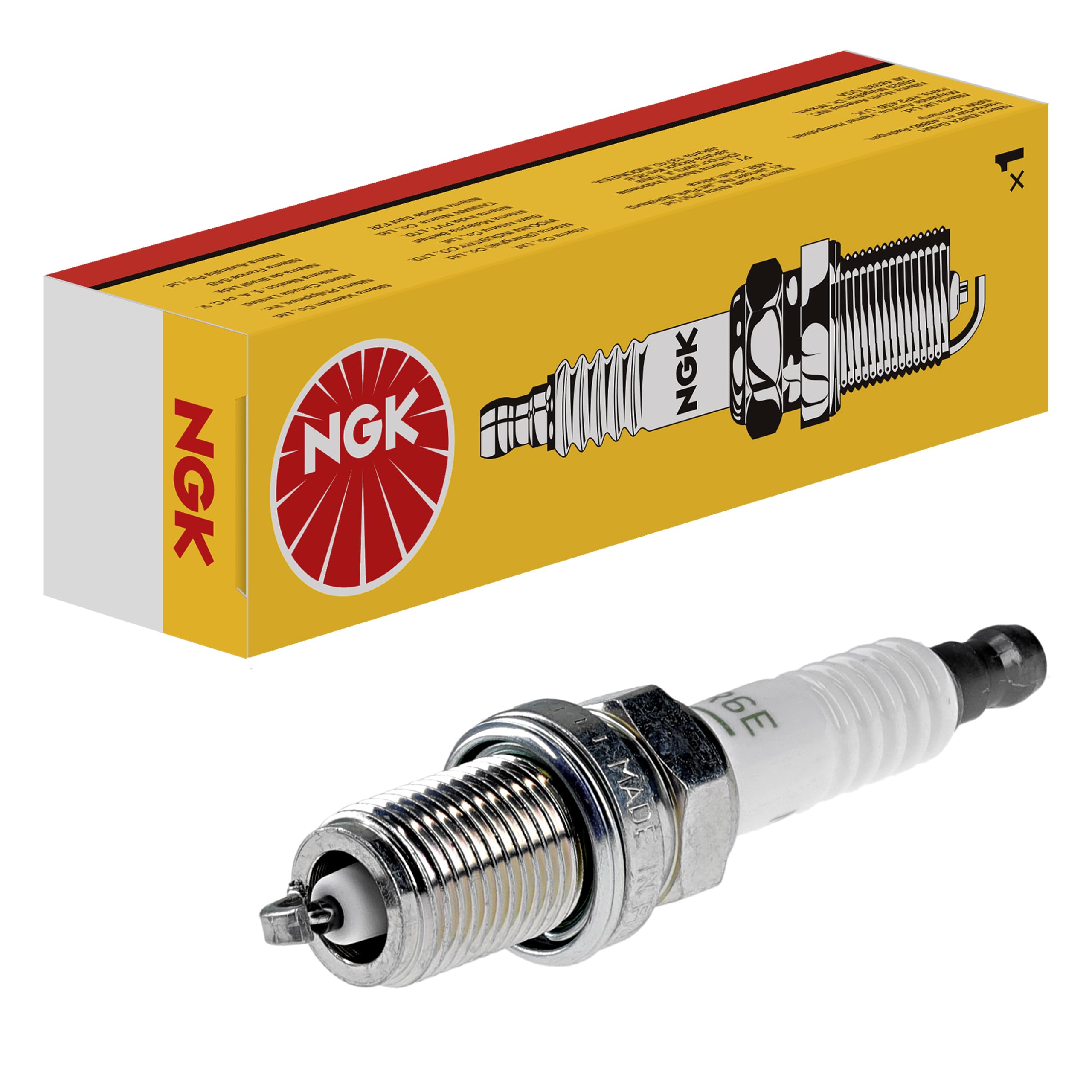 Свеча зажигания NGK [6962] Интегрированная BKR6E One Size белый