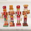 Festival Nutcrackers Soldier Ornament Delicate Christmas Wood Nutcrackers Soldiers Hand Painted Festival Decoration