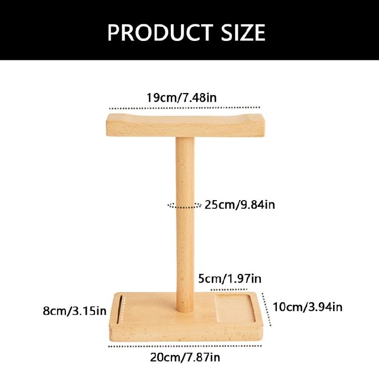 Massivholz Kopfhörerständer für Schreibtisch Universeller Halter mit Aufbewahrungsbasis für Gaming- und Sound-Enthusiasten