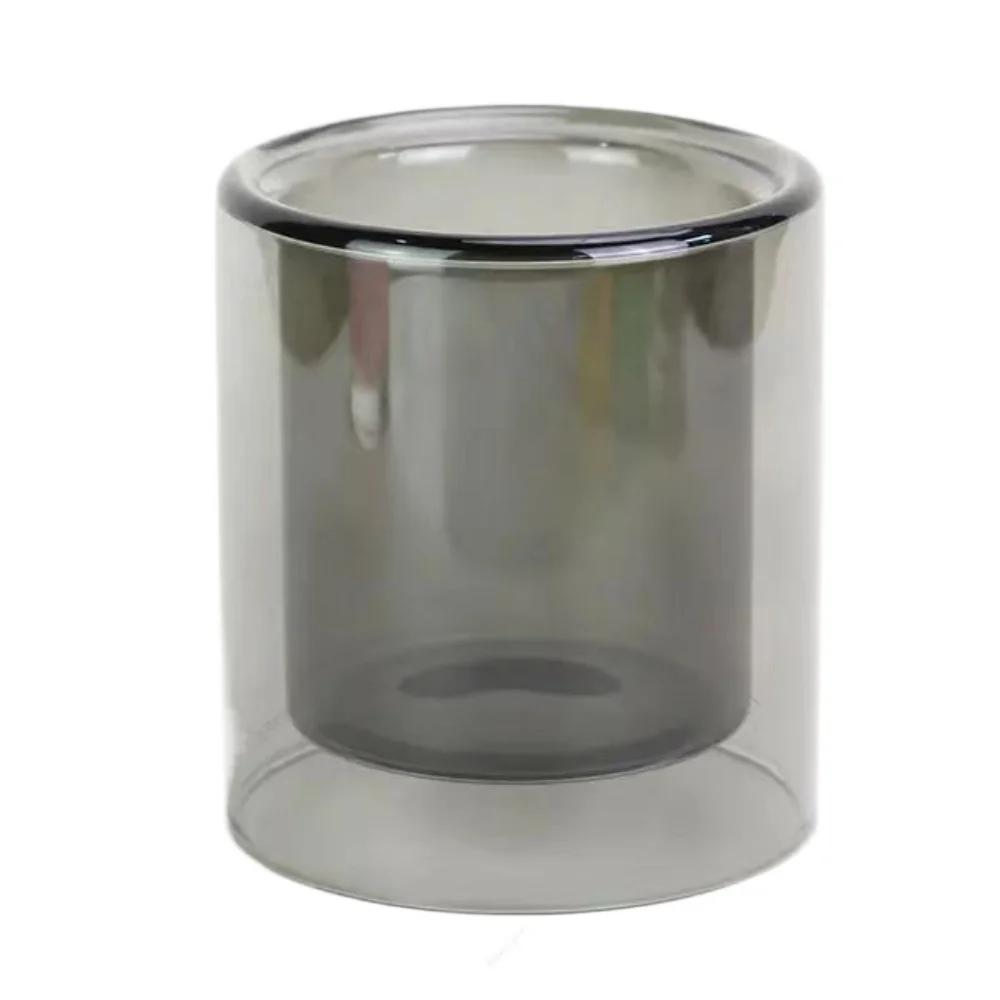 Klares Glas Tasse Teelichthalter für DIY Kerzen Aromatherapie Herstellung Geburtstagsfeier Hochzeit Weihnachtsdekorationen