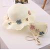 2Pcs/set Baby Girl Sun Hat + Shoulder Bag Summer Sunscreen Children Hat Bag