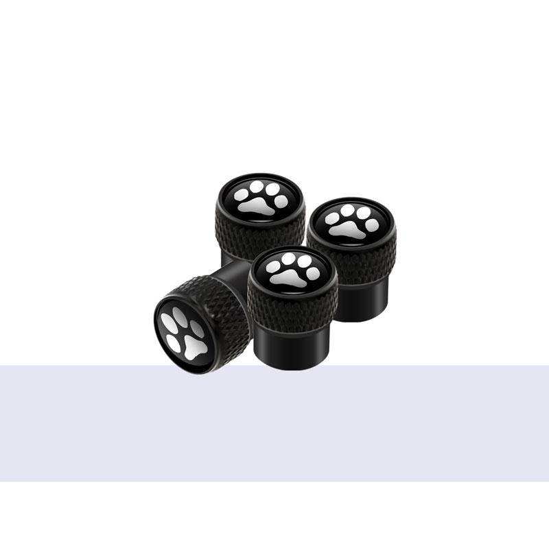 Creative Cool Design Paw Pet Animal Paw Footprints Emblém Auto Pneumatika Víčko ventilku Pneumatika Prach Cap Dekor Pro univerzální styling auta 4ks