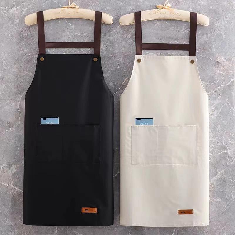 Unisex Waterproof Kitchen Apron with Large Pocket