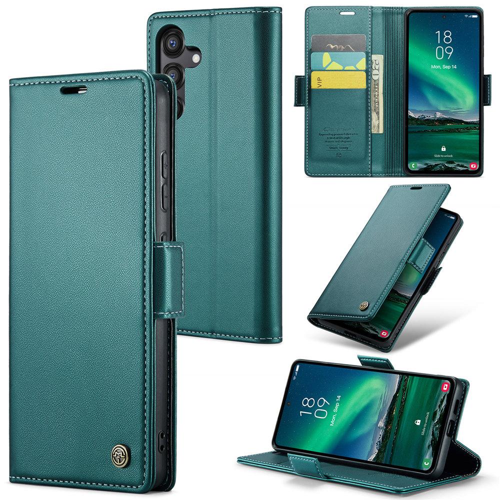 S24FE Magnetiskt Flippedfodral för Samsung Galaxy S24 FE Capa Plats för Kreditkort Läderfodral för Galaxy S24FE Funda