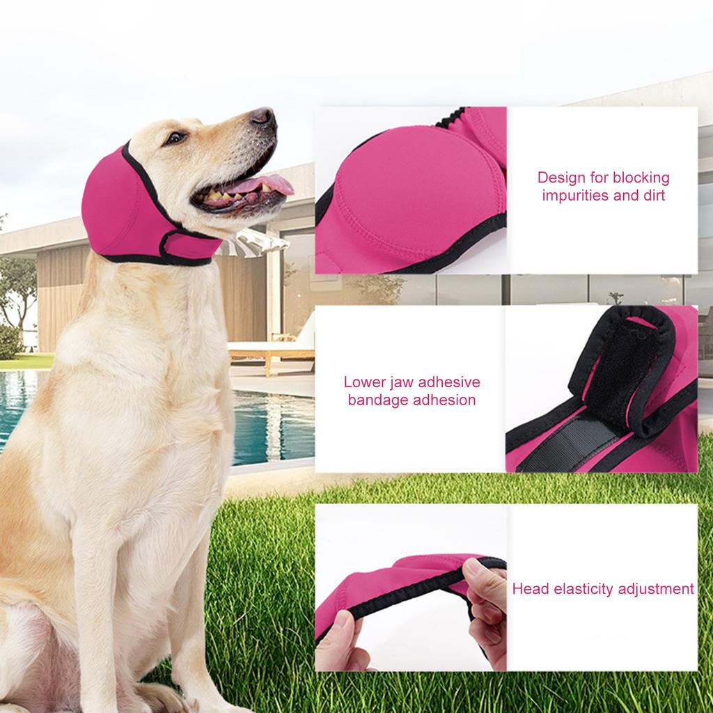Noise Protection Dog Earmuffs Comfortable Quiet Head Ear Covers Waterproof Shock Proof for Blocking Calming Winter Bathing Dryin