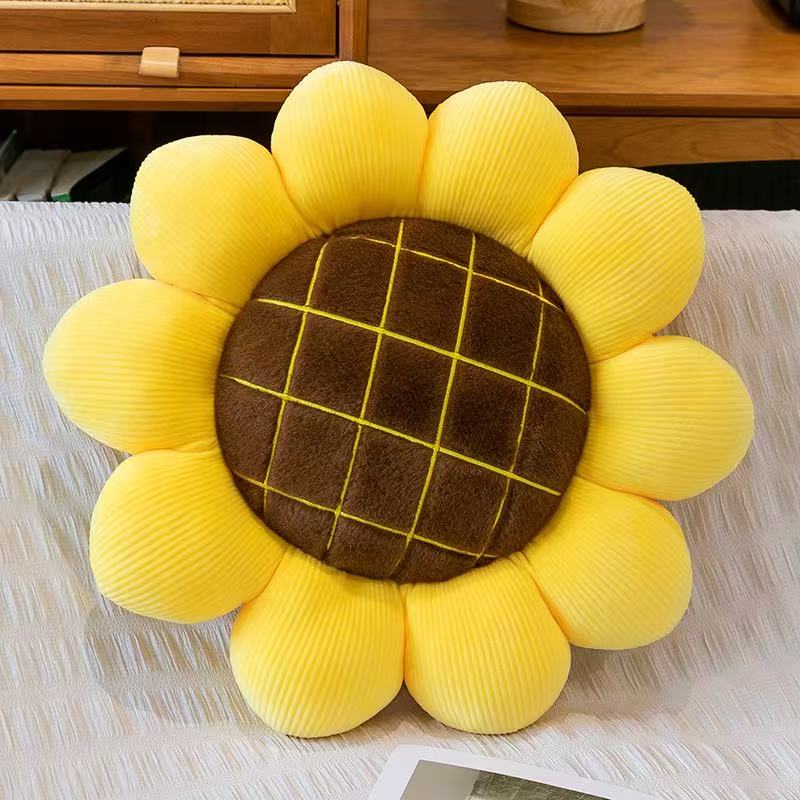Bambola di peluche kawaii Cuscino a forma di girasole carino Regalo di compleanno per bambini Giocattolo morbido per divano Sedile per finestrino auto Cuscino decorativo