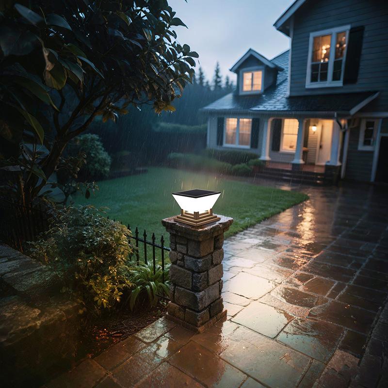 Solar Outdoor Garden Pillar Light - Perfect for Courtyard, Villa, Family Gatherings, and Camping