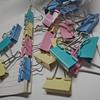 24pcs 32mm Office Stationery Color Long Tail Clip Metal Stainless Steel Document Multi-functional Color Long Tail Ticket Clip