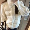 Senso del design maniche a maglia giuntate abbigliamento imbottito di cotone donna inverno nuovo abbigliamento imbottito di cotone giacca imbottita di cotone leggera piccola