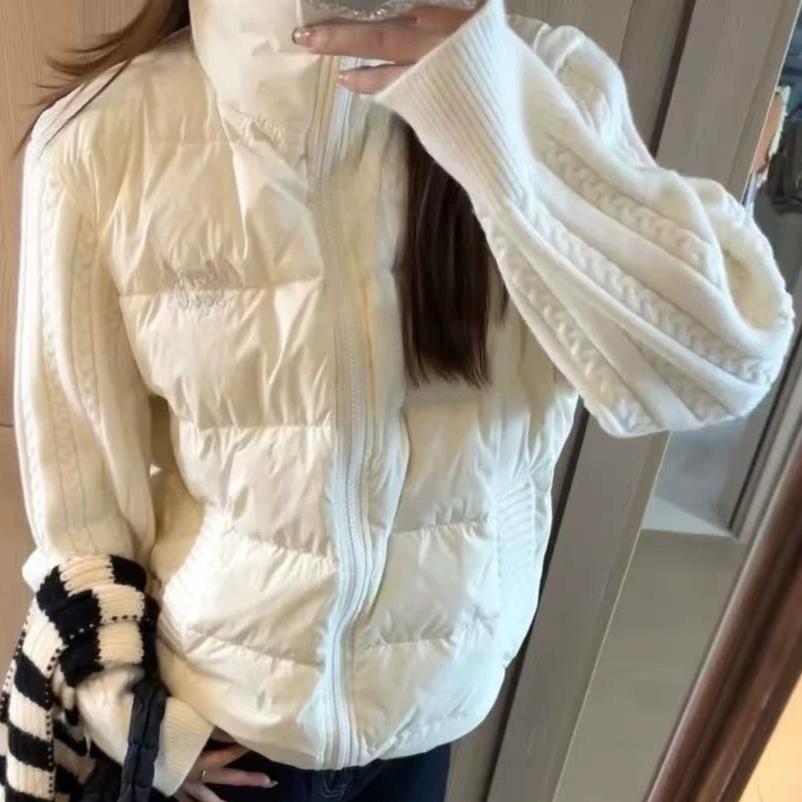 Senso del design maniche a maglia giuntate abbigliamento imbottito di cotone donna inverno nuovo abbigliamento imbottito di cotone giacca imbottita di cotone leggera piccola