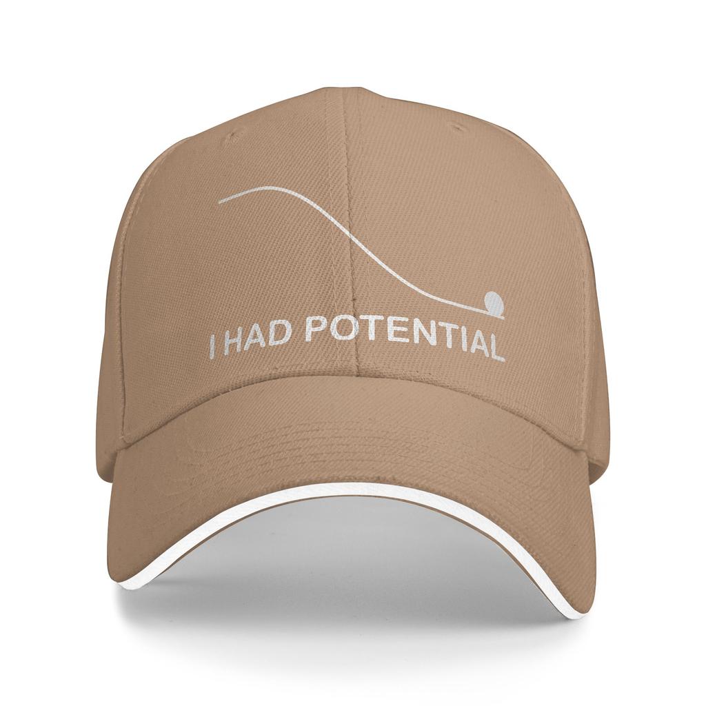 I Had Potential Baseball Cap y2k Funny Women Men Trucker Hat Sunscreen Design Hiking Fishing Baseball Caps Birthday Present