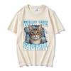What The Sigma Funny Meme Cat Graphic TShirts Unisexs Women Cotton Casual Oversized Short Sleeve T Shirts Fashion Cotton T Shirt