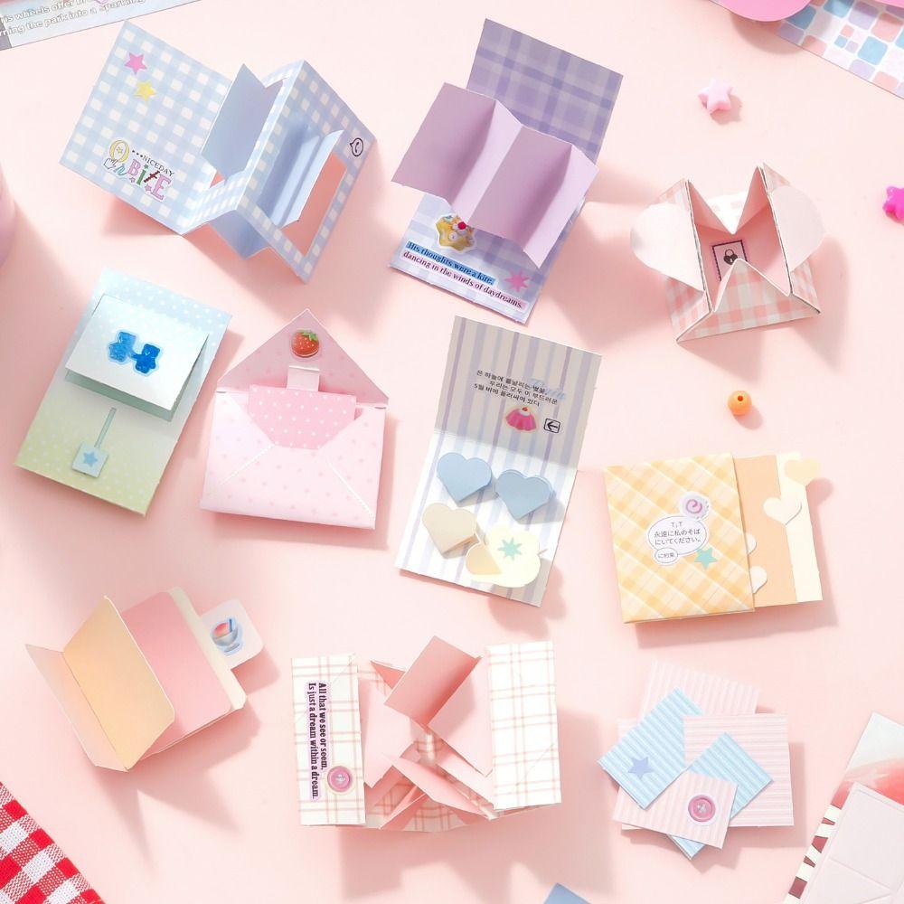 12pcs Journal GO Little Mechanism Material Pack No Cutting Memo Pads  Scrapbooking Decoration