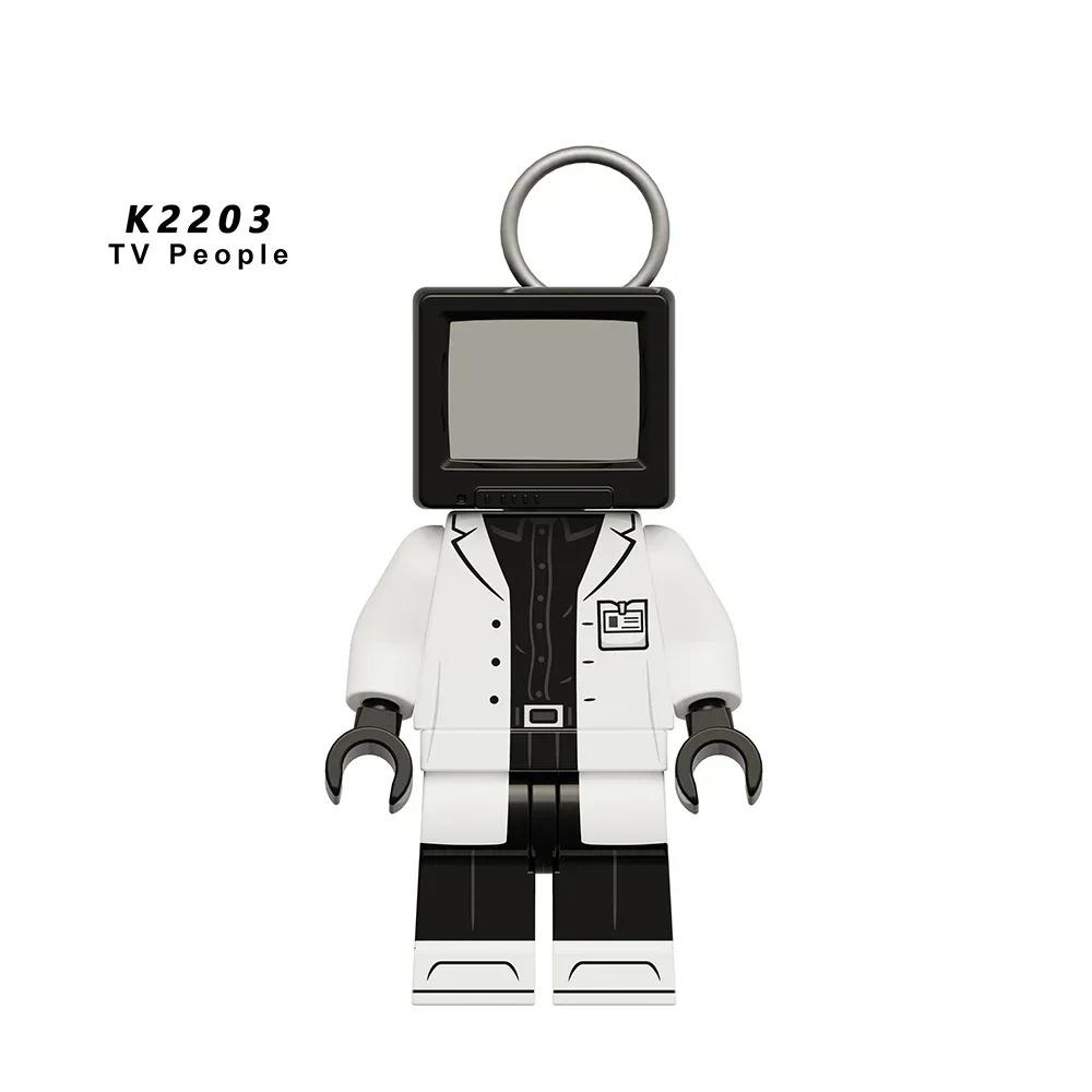 New KDL DJ Upgrade War-Damaged Skibidi Toilet Man Figures Anime Block Toys TvMan Titan Bricks Model Toy For Kid Birthday Gift