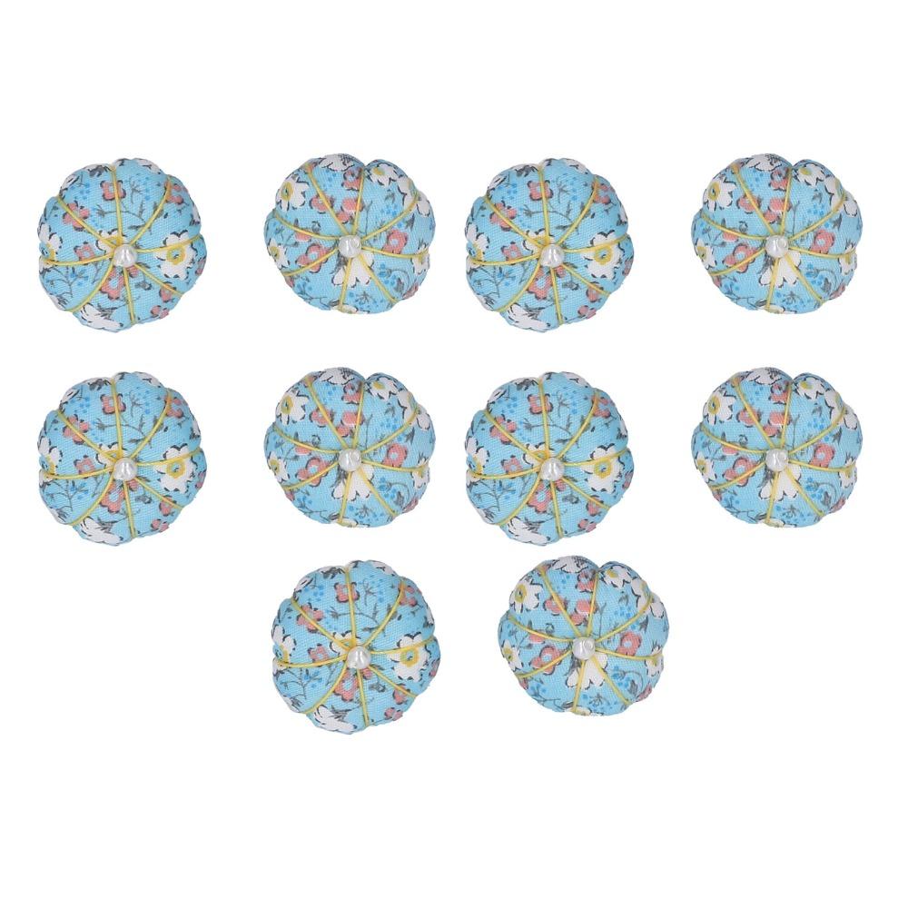 10pcs Light Weight Sewing Pin Cushion Pumpkin Shape Needlework Pin Cushion  For Sewing