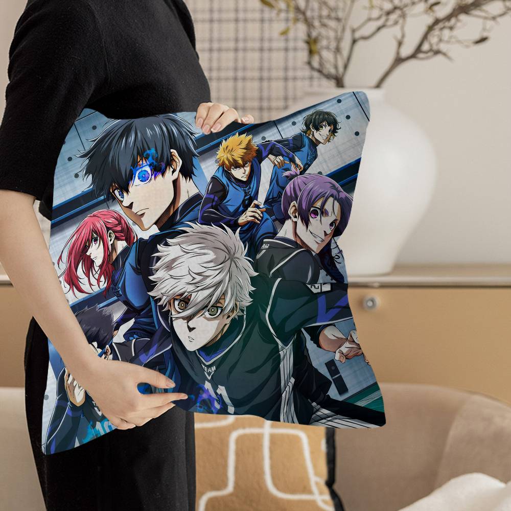 Japan Cartoon Blue Lock Cushion Cover Decorative Pillow Sofa Home Decor Case Pillow Cases