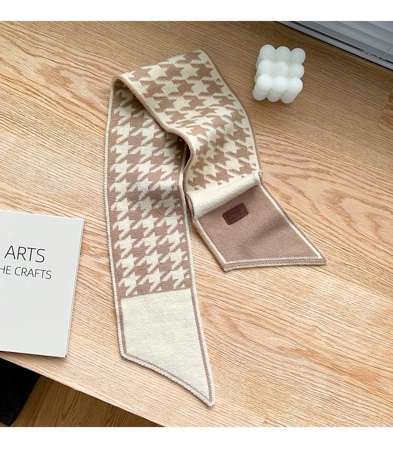 Damen Hahnentritt Schal - Koreanischer Stil, Herbst/Winter, Warmer & Niedlicher Kragen, 2022 Erweiterte Kollektion