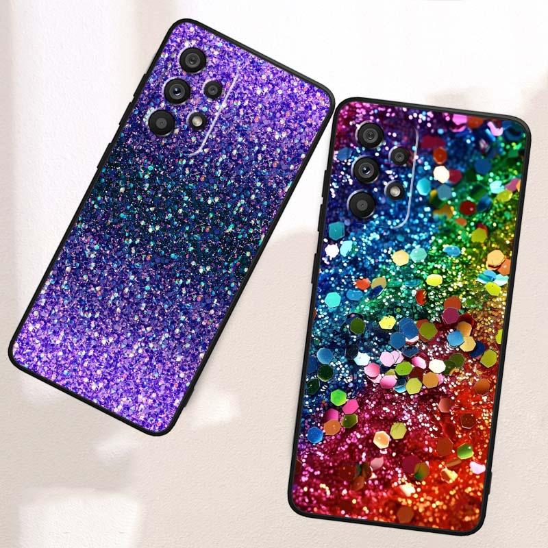 Shining creative patterns For Samsung A73 A72 A71 A55 A54 A53 A52 A51 A13 A22 A16 A15 A12 A14 A26 A07 5G Black Phone Case