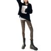 695 Autumn/Winter Leopard Print Faux Cashmere Shark Leggings - Warm, Thickened, Korean Style Slimming Nine-Point Pants