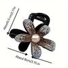 Exquisite Sparkling Diamond Hollow Flower Hair Clip Female 2024 New Hairpin High-End Back of Head Updo Shark Clip Headwear