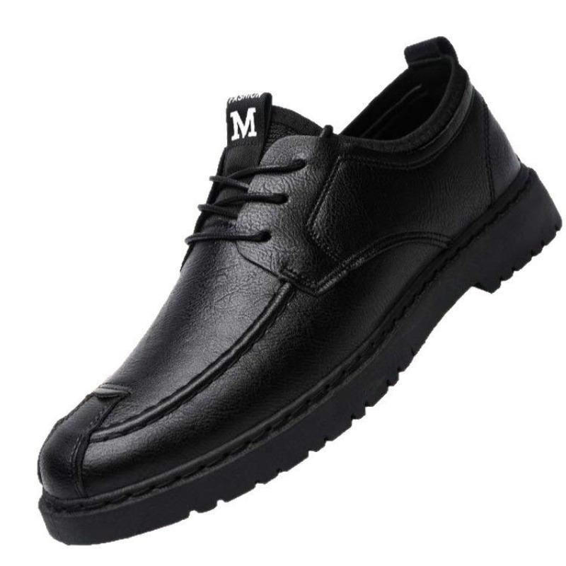 Men's formal leather shoes business casual shoes lace-up leather shoes commuter men's trend spring and summer British shoes