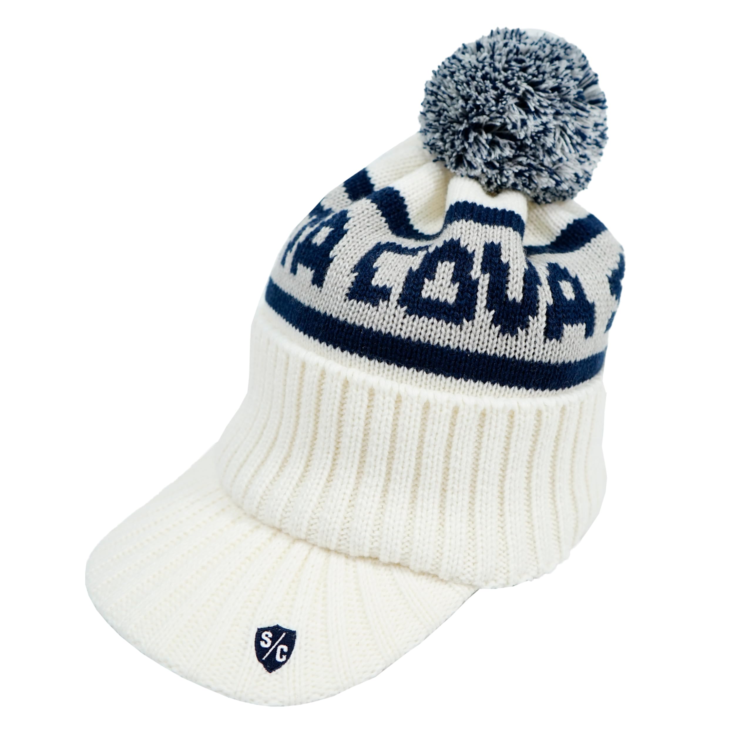 

Knit cap with head circumference 24277760 F [Sinacova] brim, acrylic, wool, 58cm, logo, jacquard, embroidered, hat, (white)