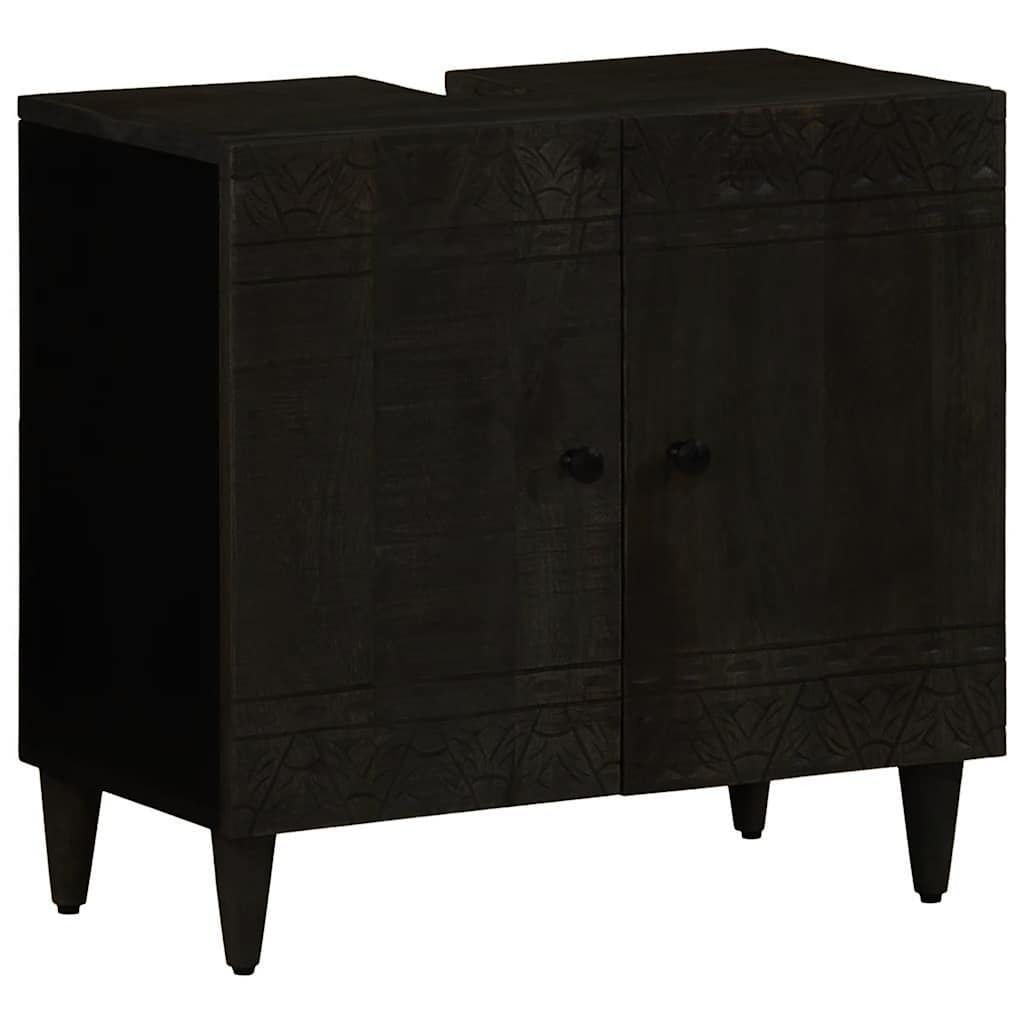 2 Piece Bathroom Furniture Set Solid Mango Wood