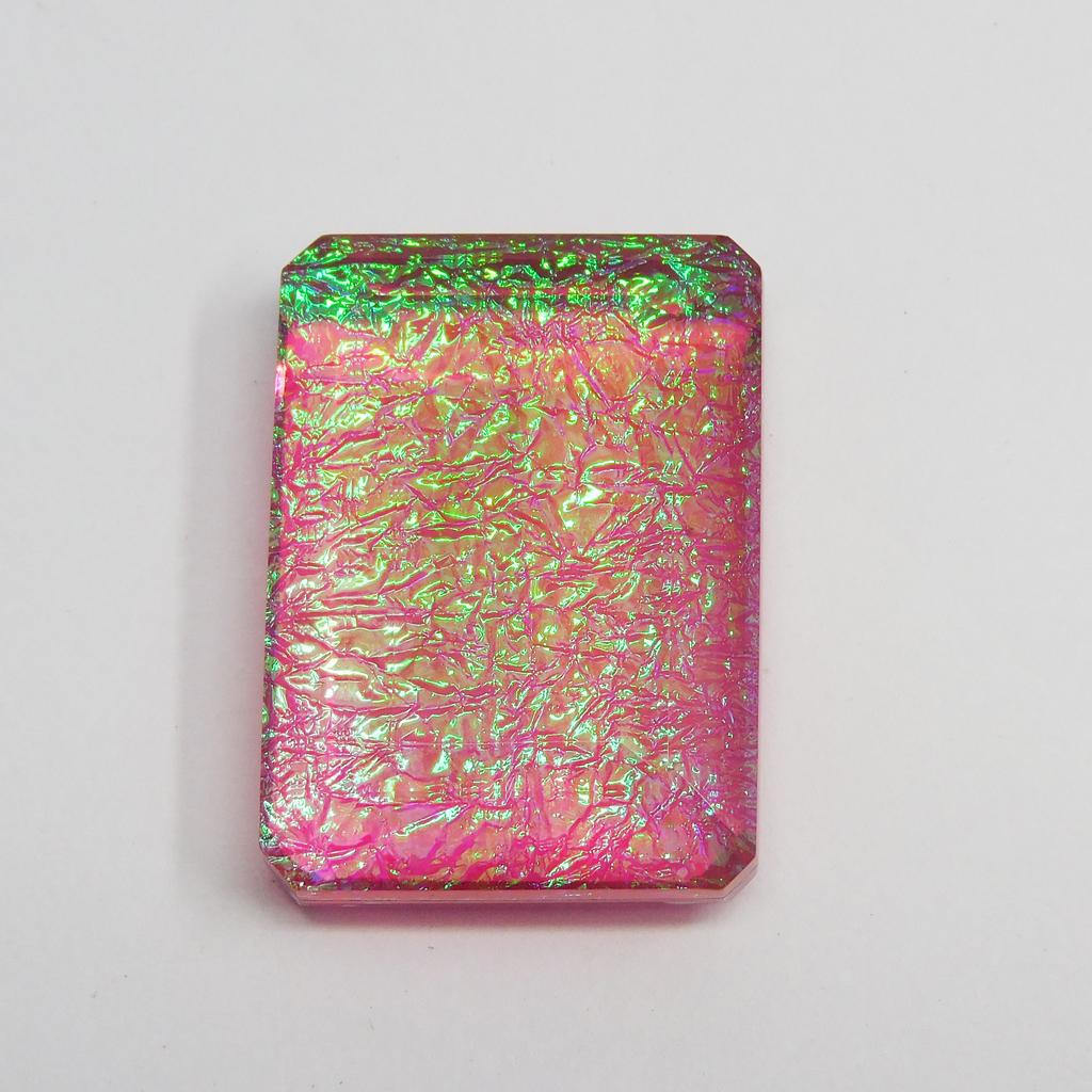 Emerald Cut 68.50 ct Multi-Color Ammolite Loose Gemstone Lab-Created for Jewelry Making and Crafts