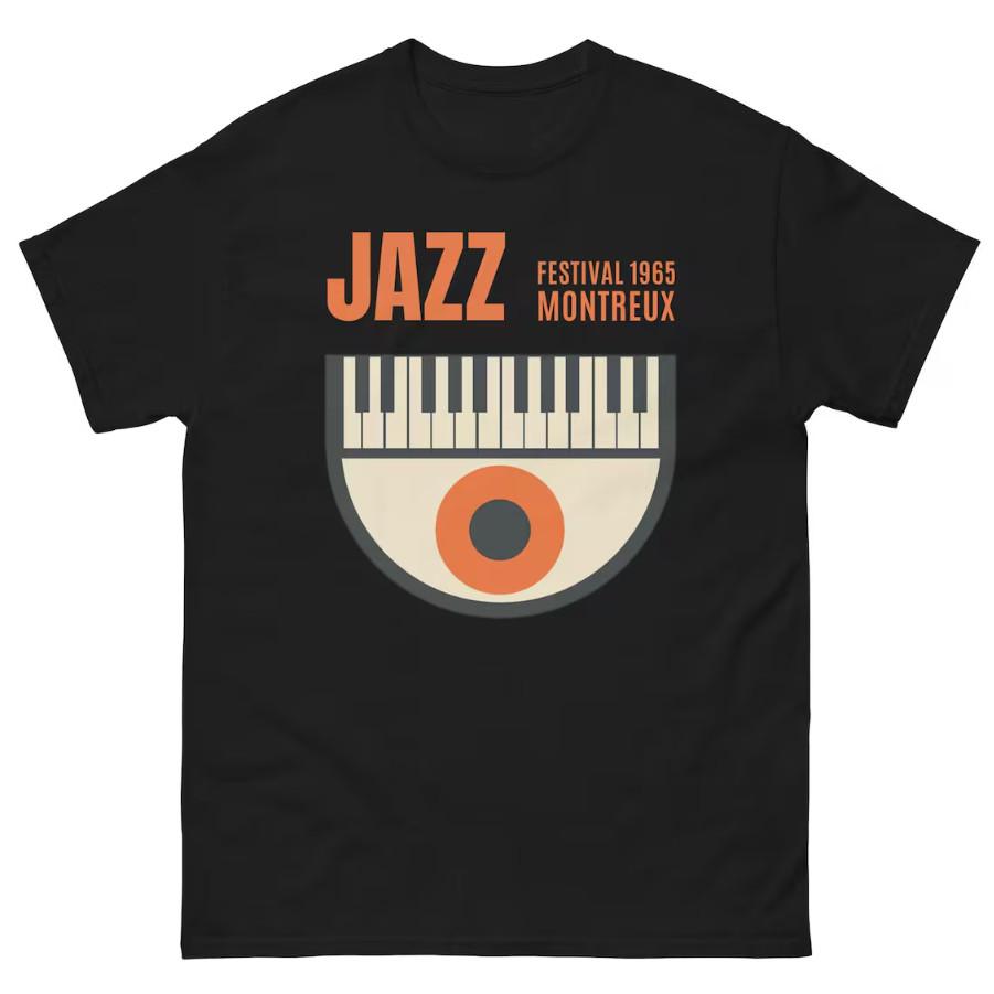 Vintage 1965 Jazz Festival Retro Music Concert Style Classic Saxophone T-Shirt Unisex T-Shirt S