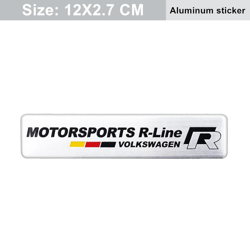 2026 New For VOLKSWAGEN VW Car Metal Badge Body Auto Badge Decoration Sticker For Volkswagen R Line Golf Polo Passat Jetta Tigua