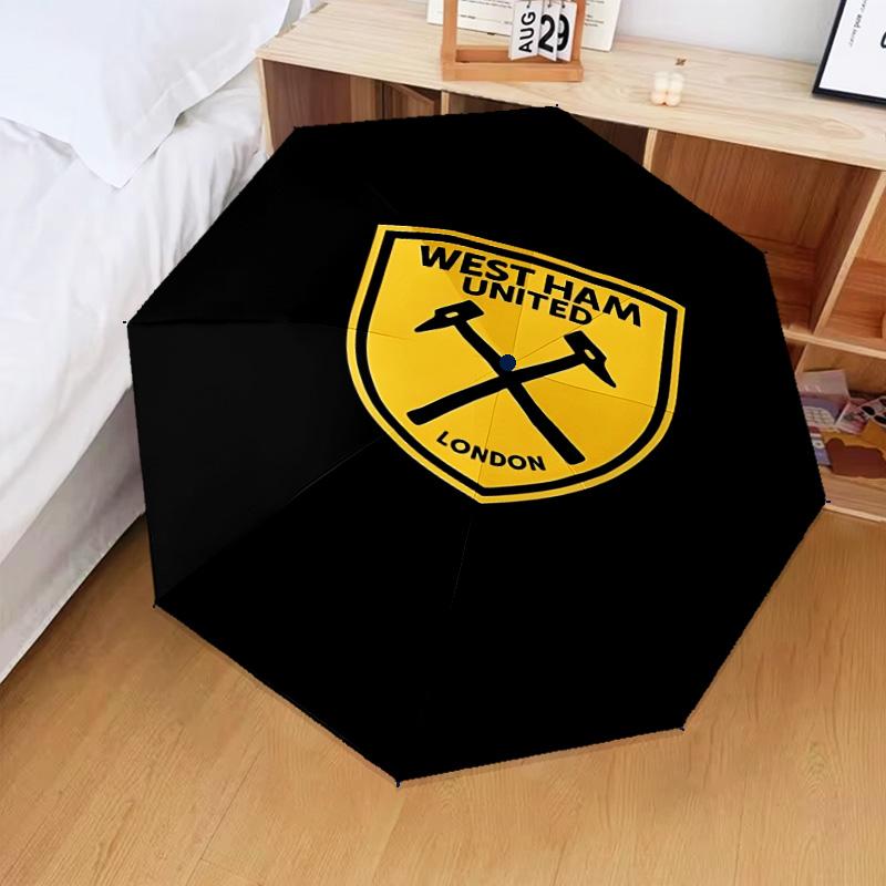 1PC West Football Printed Umbrella Folding umbrella, automatic umbrella 8-Frame for Travel, camping Fan gifts Christmas Gifts