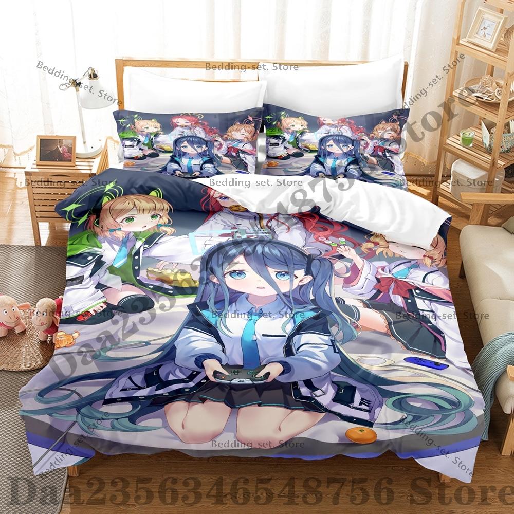 Comforter Sunohara Shun Blue Archive Bedding Set Single Twin Full Queen King Size Bed Set Adult Bedroom s Anime Bed