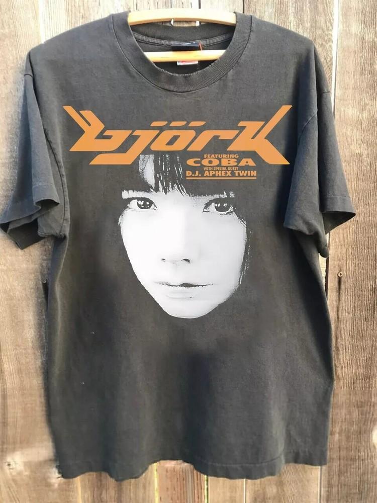 

Bjork Graphic 90s Retro Classic Style Charcoal Color Unisex Tshirt Reprint S5XL Unisex T-Shirt XL