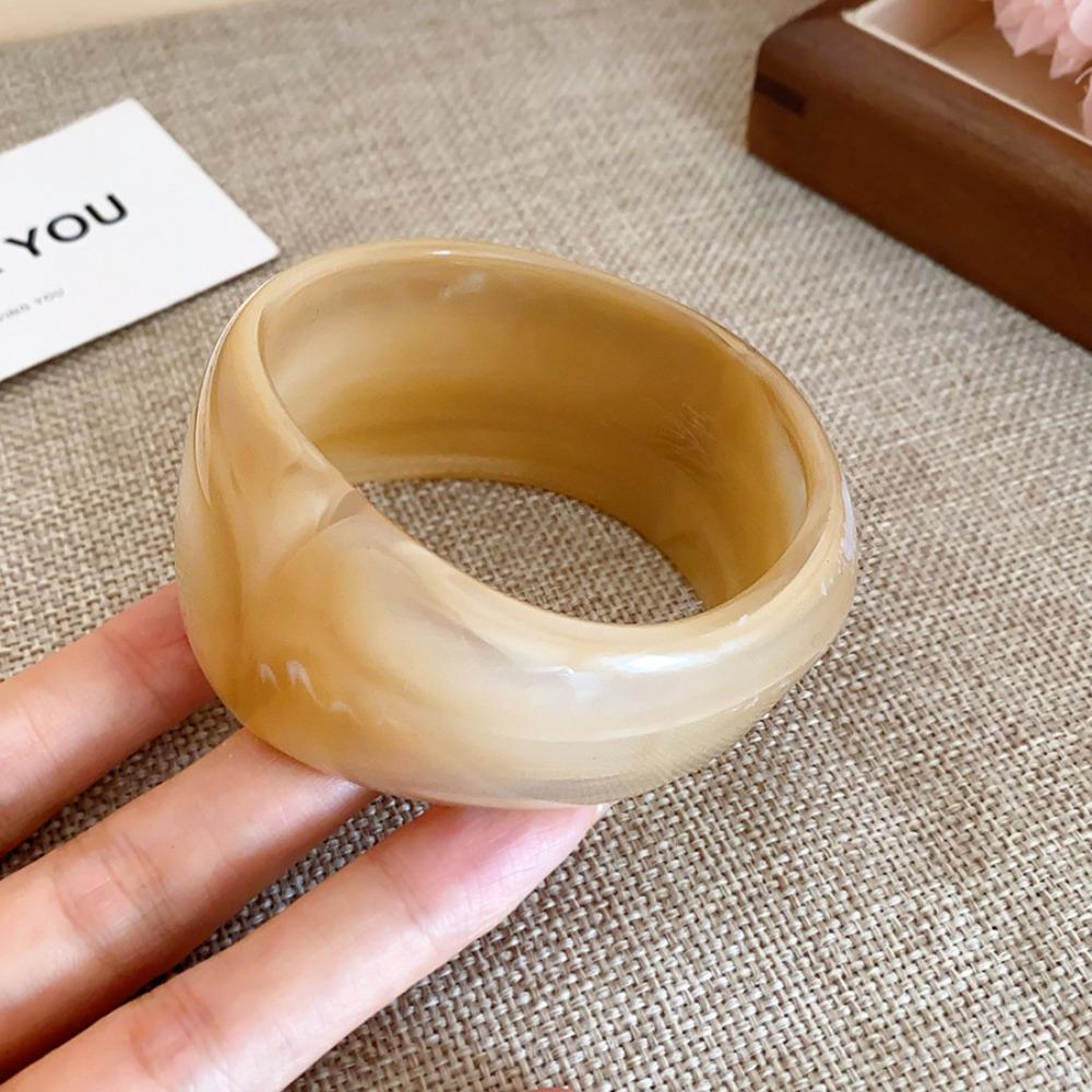 

Преувеличенный неровный широкий браслет, красочное геометрическое кольцо на руку, ретро акриловый браслет, на каждый день хаки