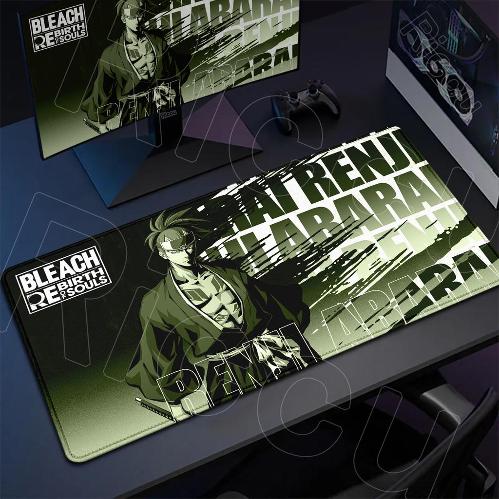 Large Gaming Mousepad Anime BLEACH Non-Slip Mouse Pad 40x90cm Computer Stitch Edge Keyboard Rug Matsumoto Rangiku Gamer Desk Mat