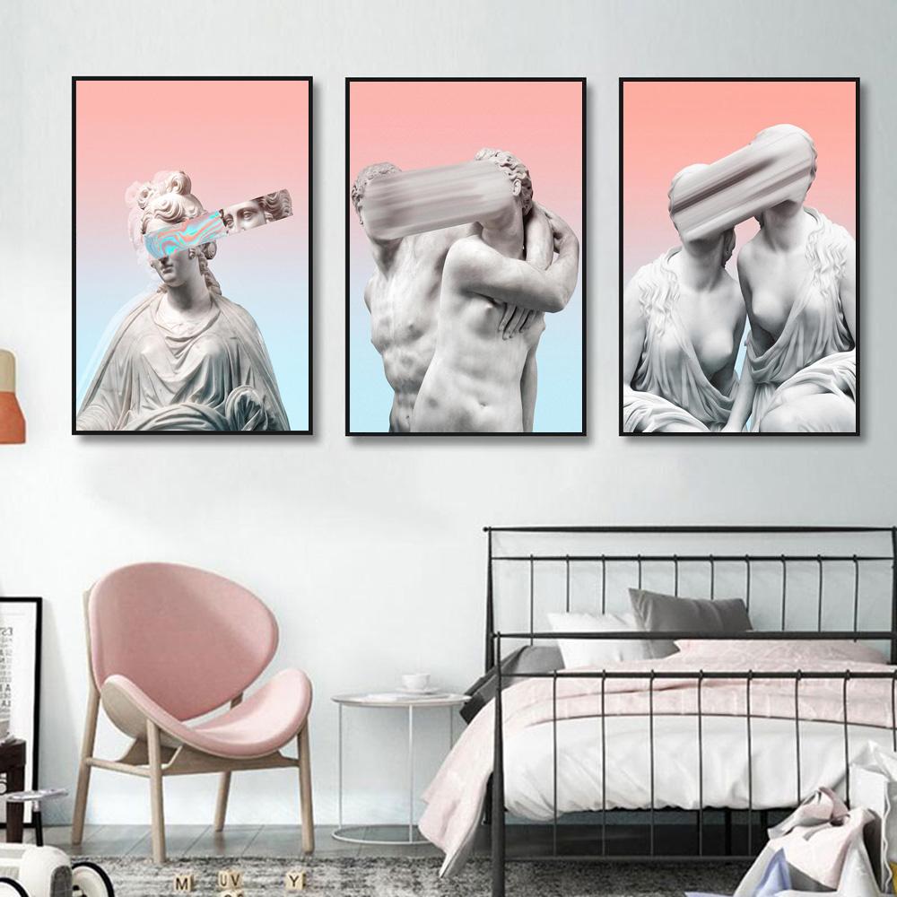 David Funny Sculpture Art Printing Canvas Painting Figure Graffiti Poster Office Living Room Bedroom Home Decoration Mural No Frame