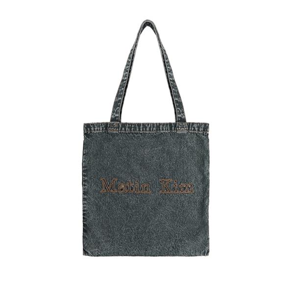 [Matin Kim] MATIN STITCH DENIM ECOBAG - 2 Colors (Black / Sky)