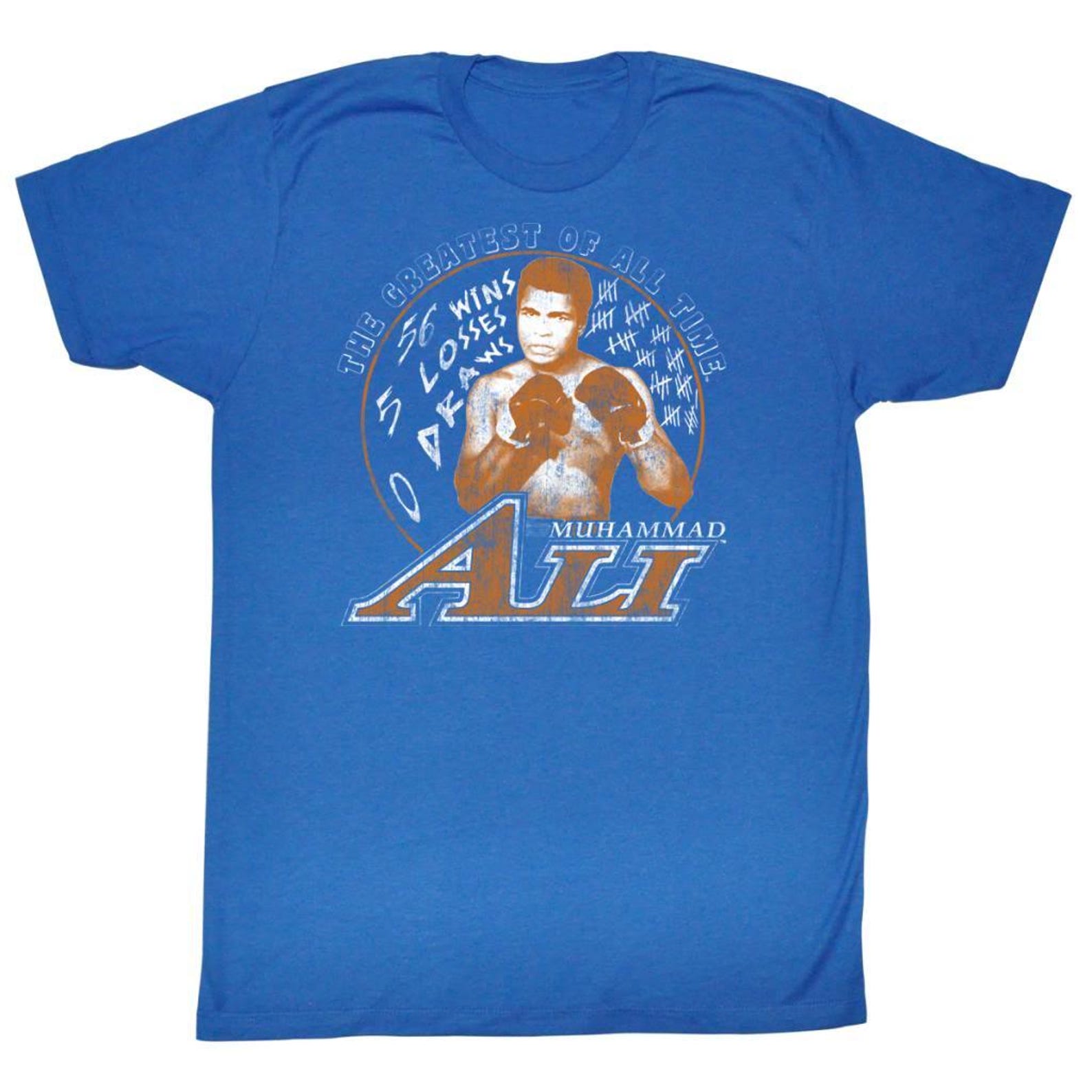 Muhammad Ali Rippin It Up Royal Adult T-Shirt S