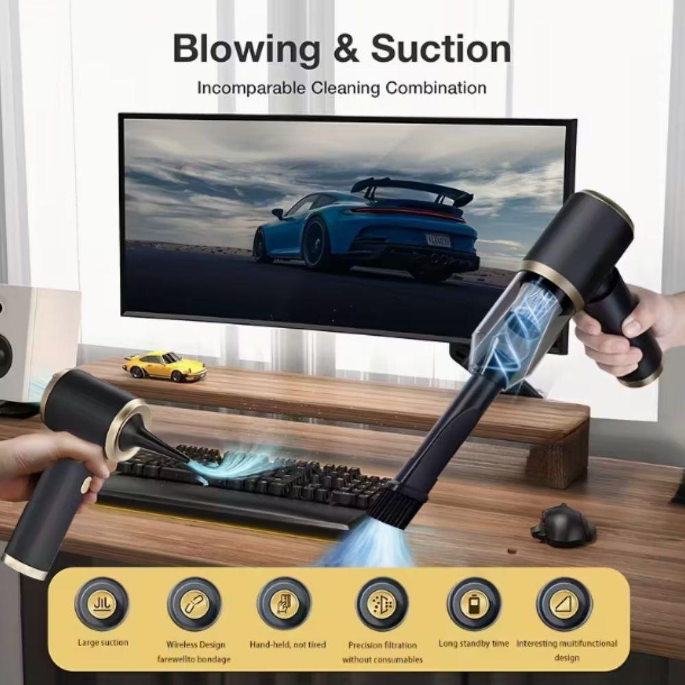 Rechargeable Mini Vacuum Cleaner Strong Suction Portable Vacuum Cleaner  Keyboard Cleaning
