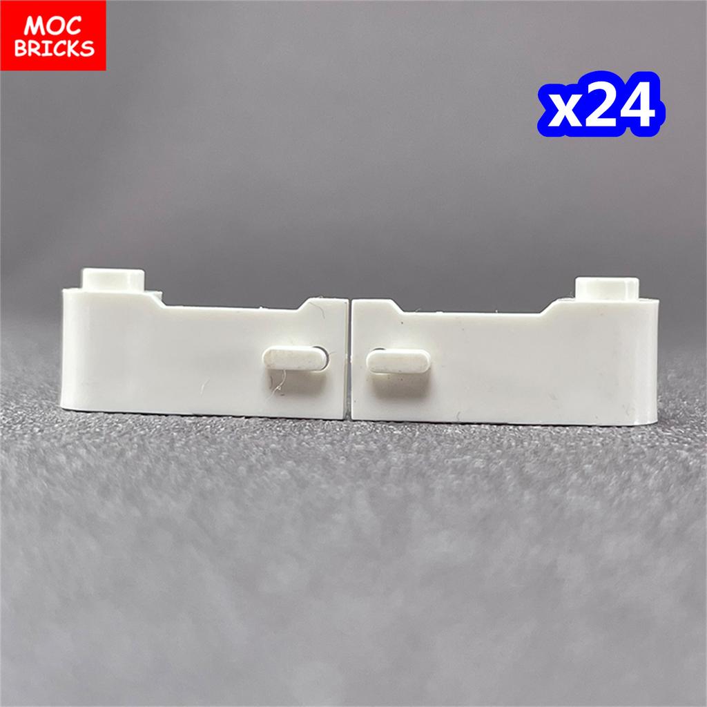 Non-Toxic Moc Bricks Window Fence Arch White Winter Snow Horse Figure City Architectural Church Accessories Children Christmas Toys