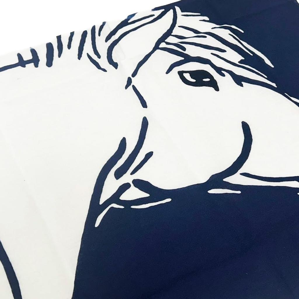 Handtuch Edo Weiß x x Hergestellt in Handtuch, Muster, Marineblau, 100% Baumwolle, 34,5 90cm, Japan, 250926-1